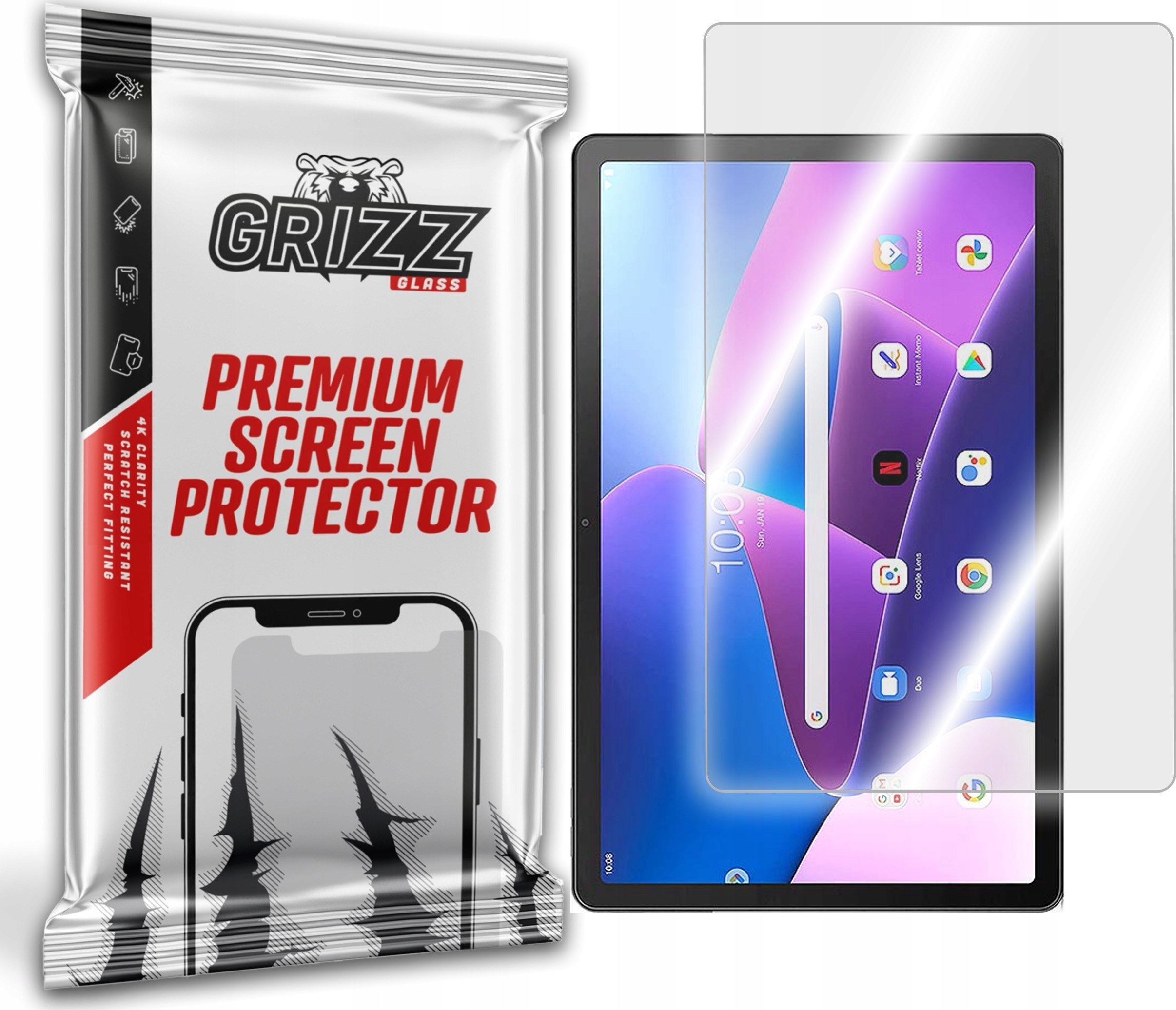 GrizzGlass   HybridGlass do Lenovo Tab M10