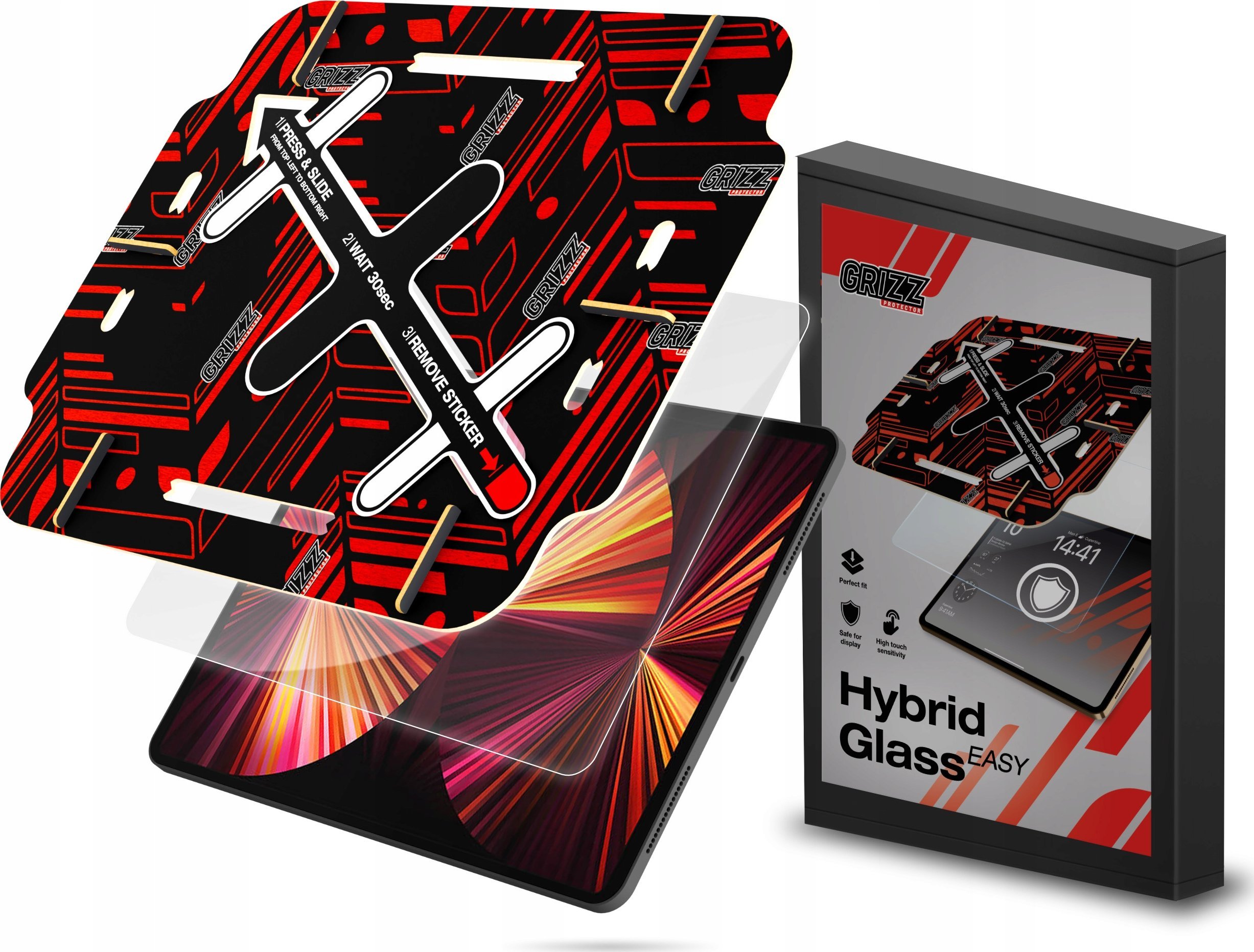 GrizzGlass   HybridGlass Easy do Apple iPad