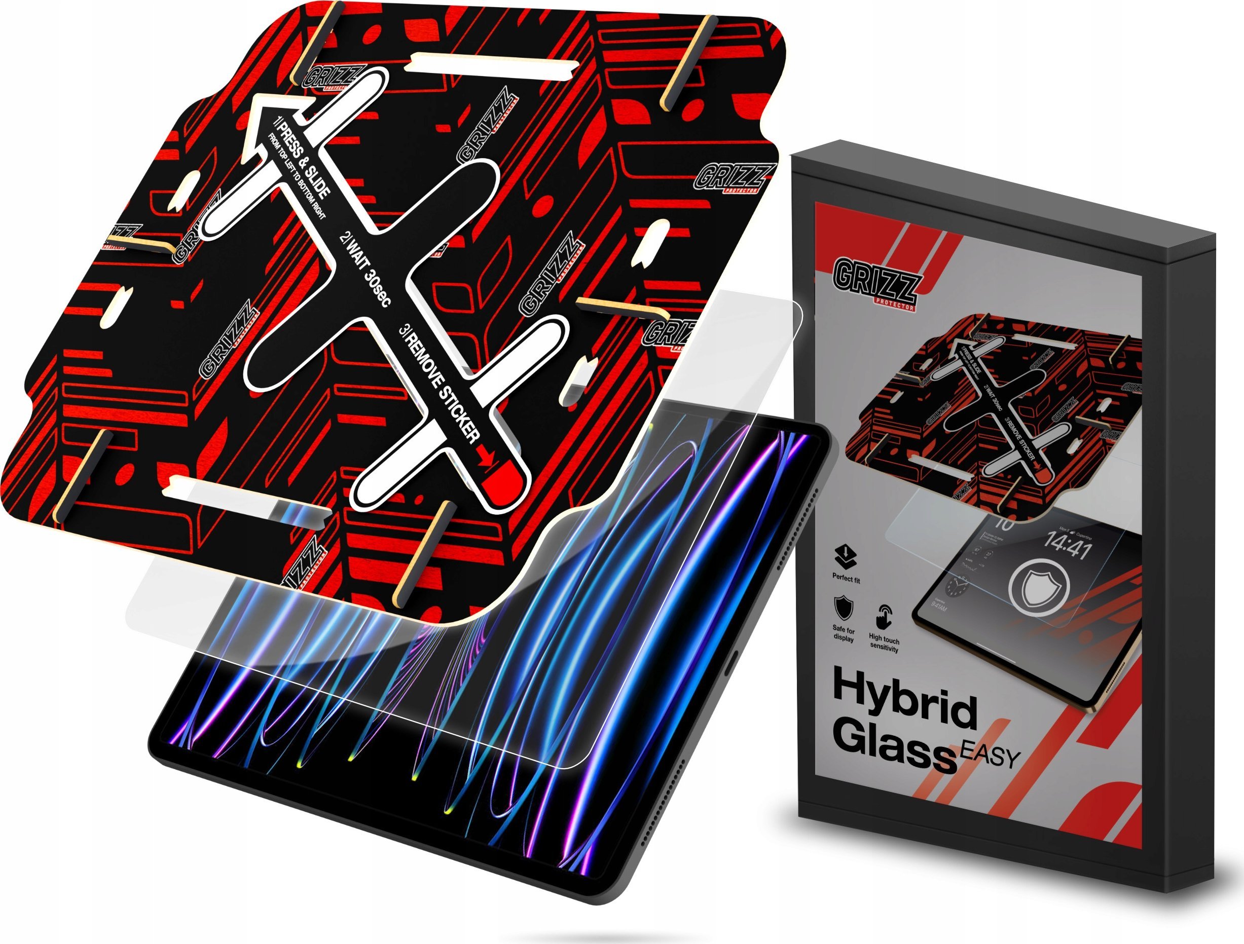 GrizzGlass   HybridGlass Easy do Apple iPad