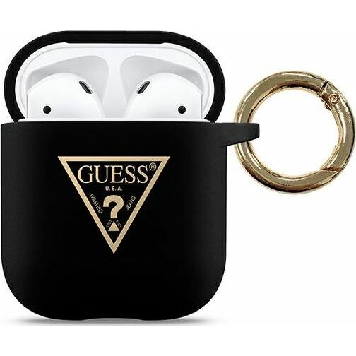 Guess Etui  GUACA2LSTLBK Silicone Triangle Logo
