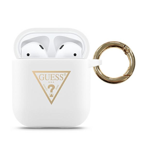 Guess Etui  GUACA2LSTLWH Silicone Triangle Logo