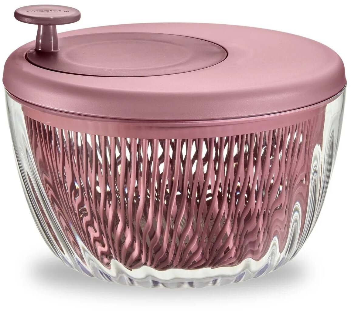 Guzzini Salad Spinner Spin&Store, Mauve red