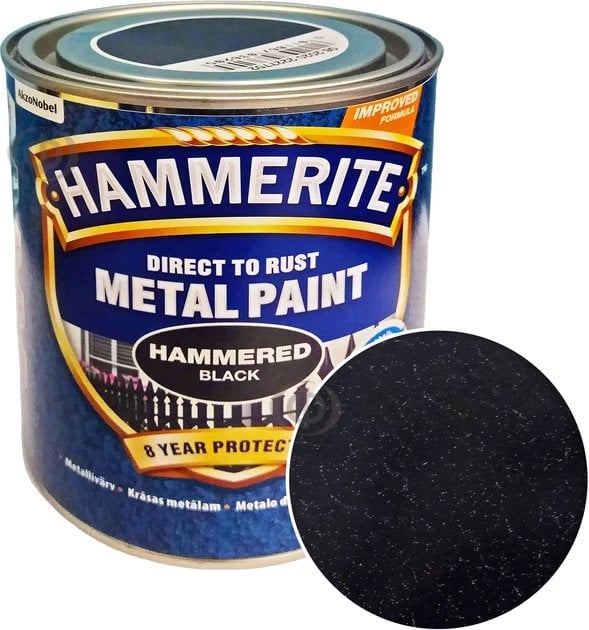 Hammerite PAINT HAMMERITE BLACK HAMMERED 750ML