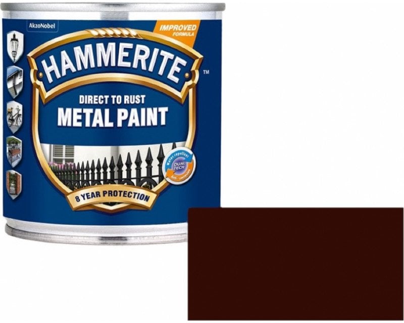 Hammerite PAINT HAMMERITE DARK BROWN SATIN