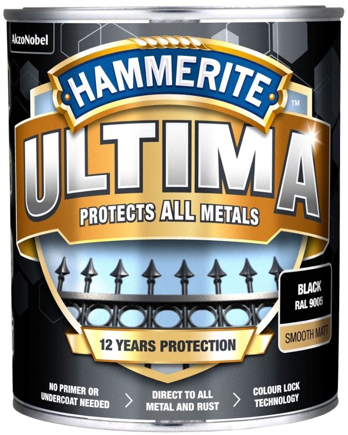Hammerite PAINT ULTIMA MATT BLACK 2