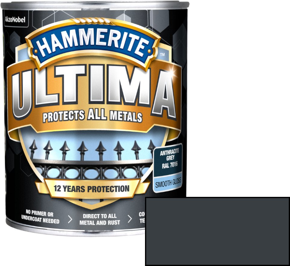 Hammerite PAINT ULTIMA SMOOTH ANTHRACIT 2