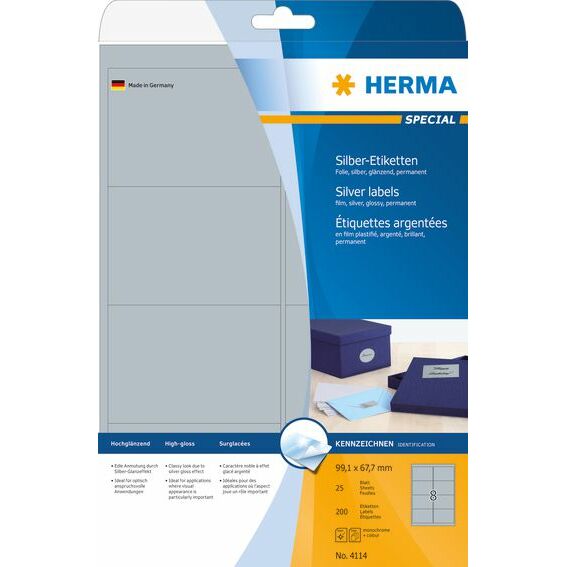 Herma Etykiety foliowe 4114, A4, 99