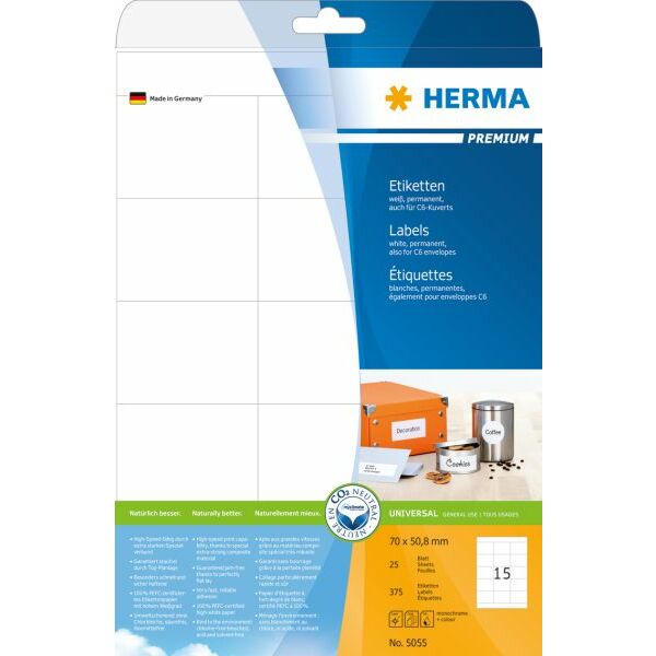 Herma Etykiety Premium 5055, A4, , 70