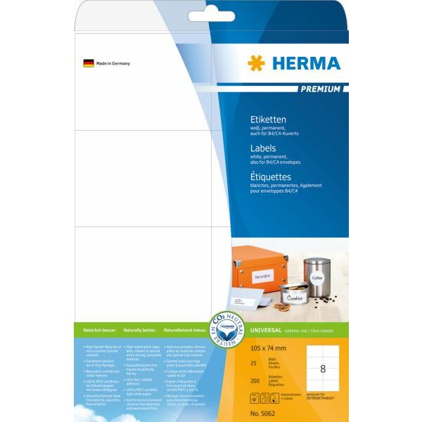 Herma Etykiety Premium 5062, A4, , 105