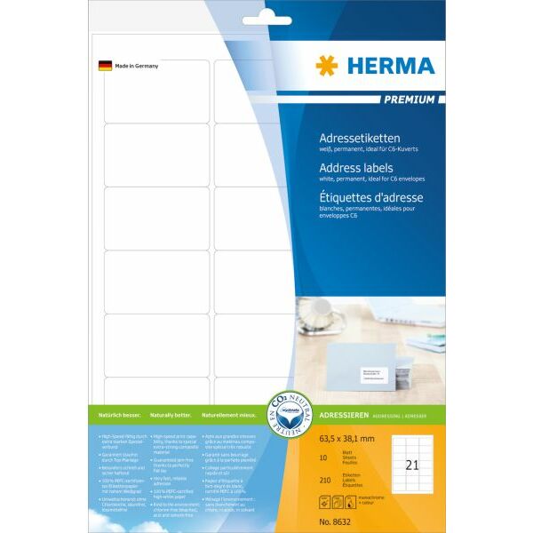 Herma Etykiety Premium 8632, A4, adresowe