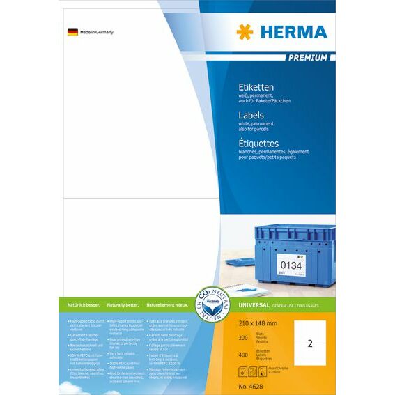 Herma Etykiety Premium A4, ,  matowy, 200
