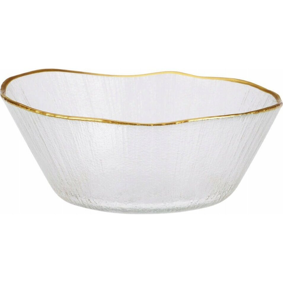 Home Styling Collection Szklana miskazłotą obwódką