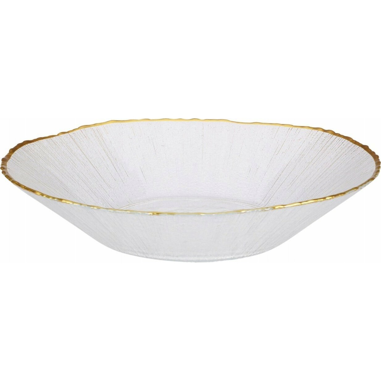 Home Styling Collection Szklany  głebokizłotą obwódką
