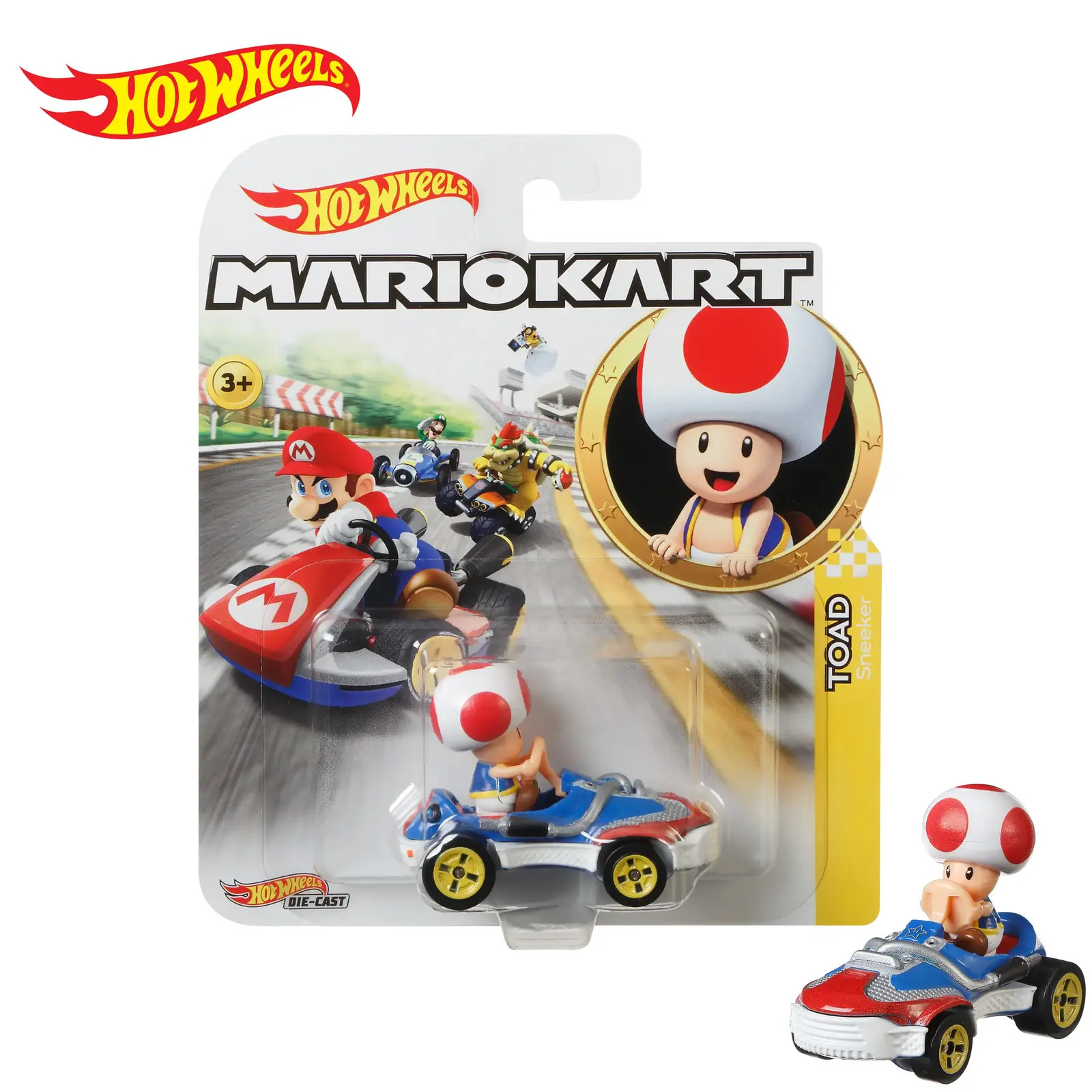 Hot Wheels Mario Toad 1:64 Rotaļu