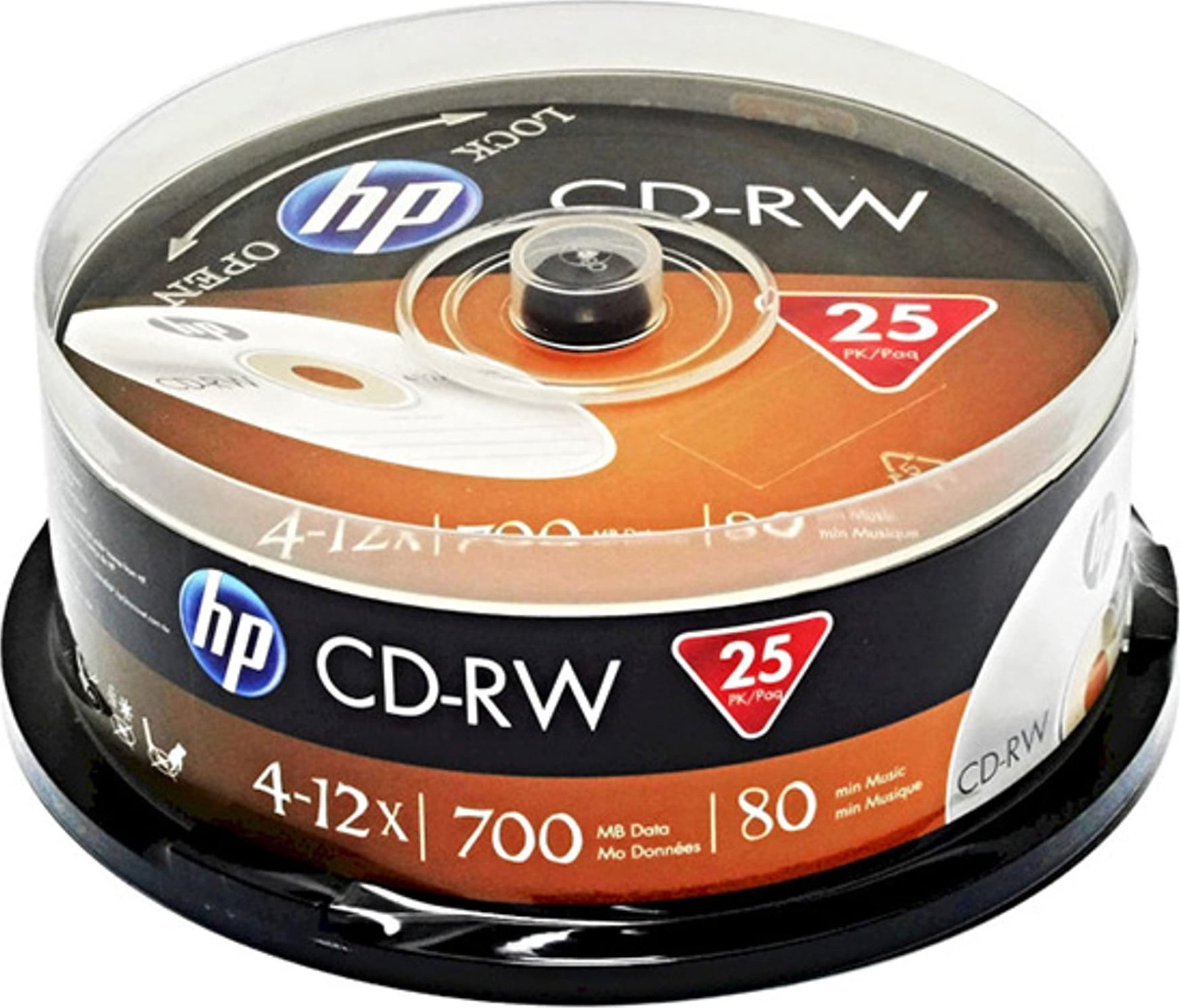 HP CD-RW 700 MB 12x 25