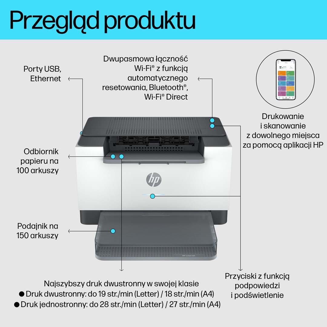 HEWLETT-PACKARD HP LaserJet M207dw Wireless Black