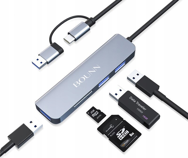 HUB USB Bounn 5w2 USB/Type-C to