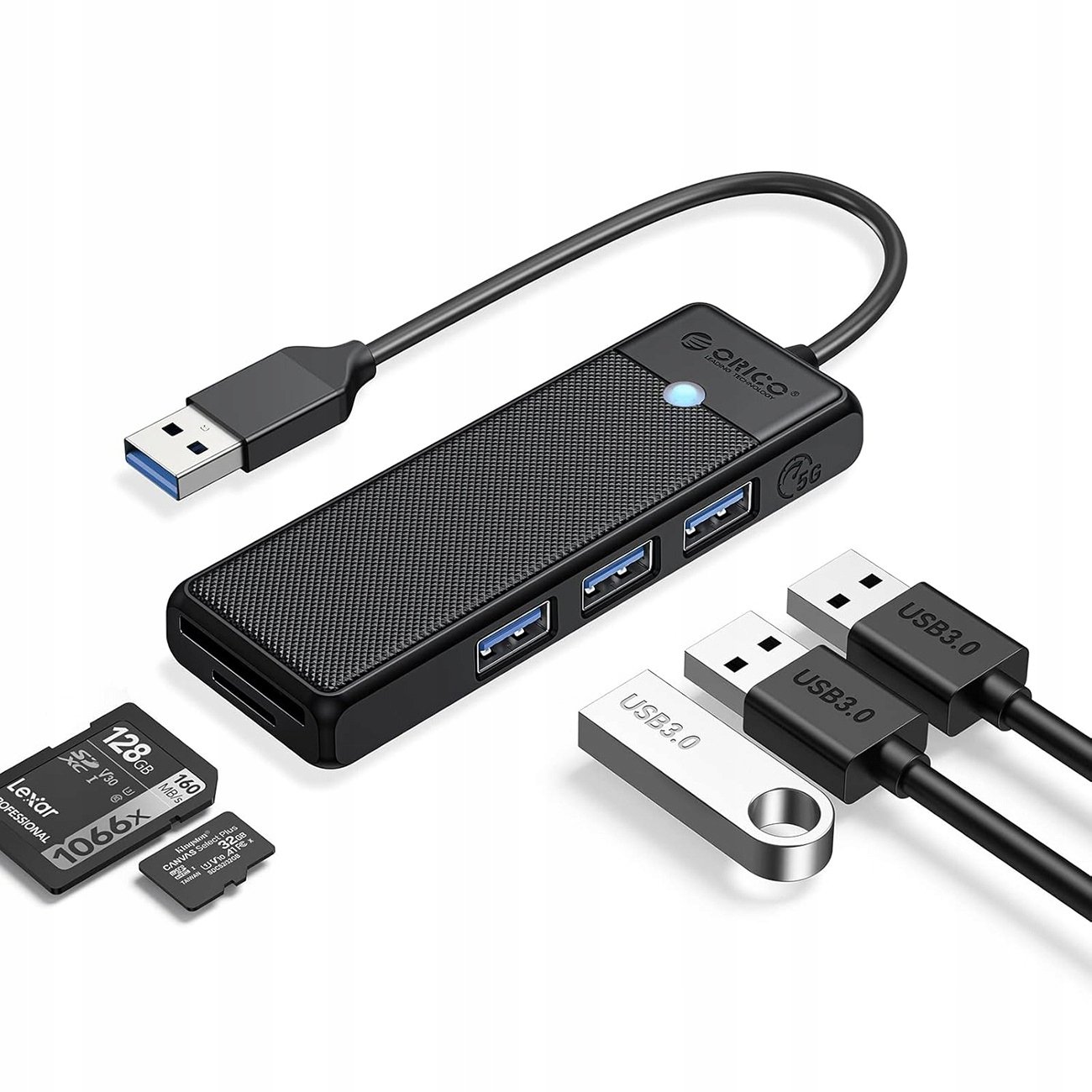 HUB USB Orico PAPW3AT-U3 4-portowy 3x