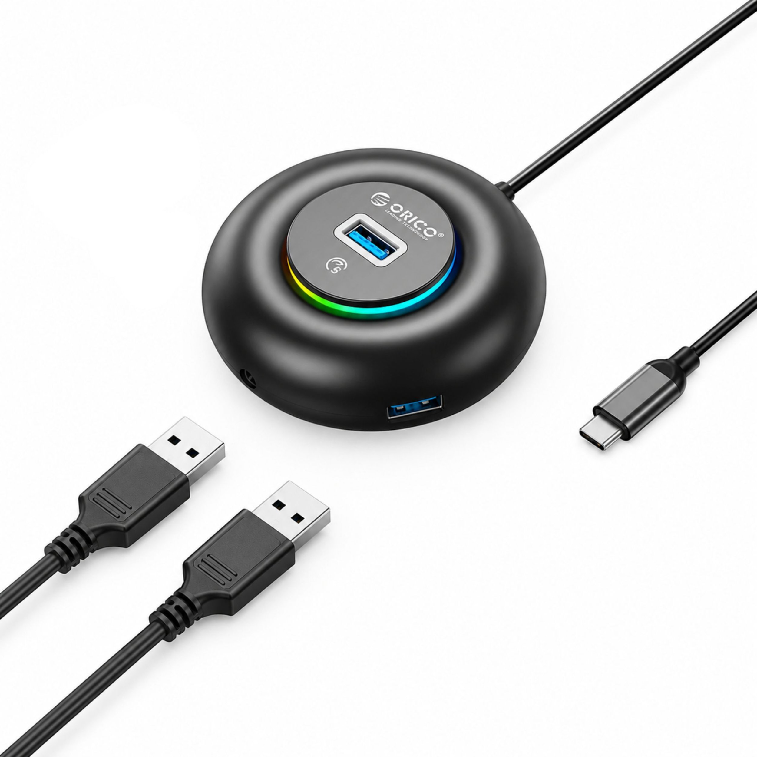 HUB USB Orico YXR4-C3 RGB 4-portowy
