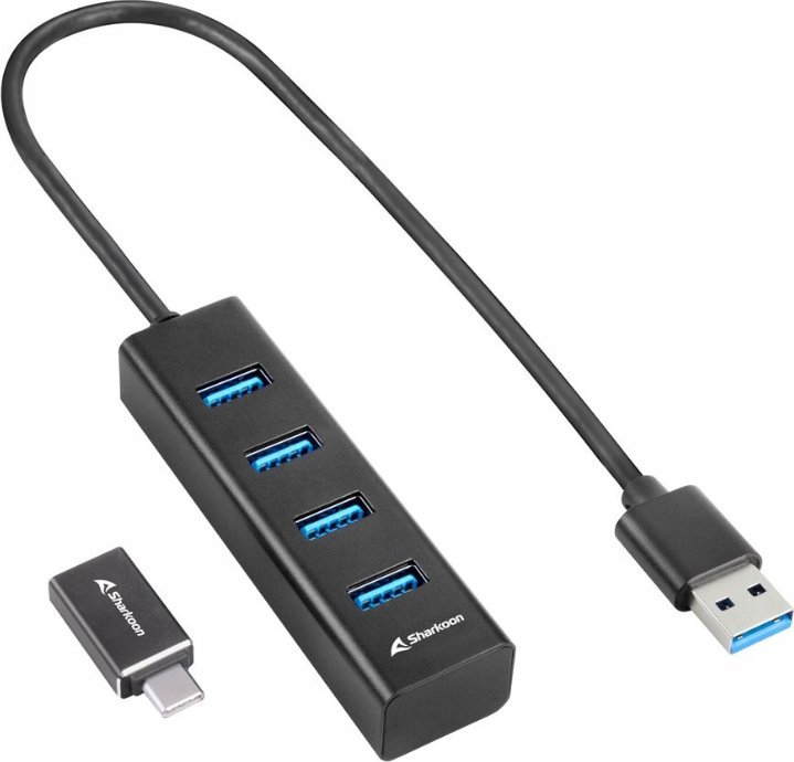 HUB USB Sharkoon Aluminium 4x USB-A