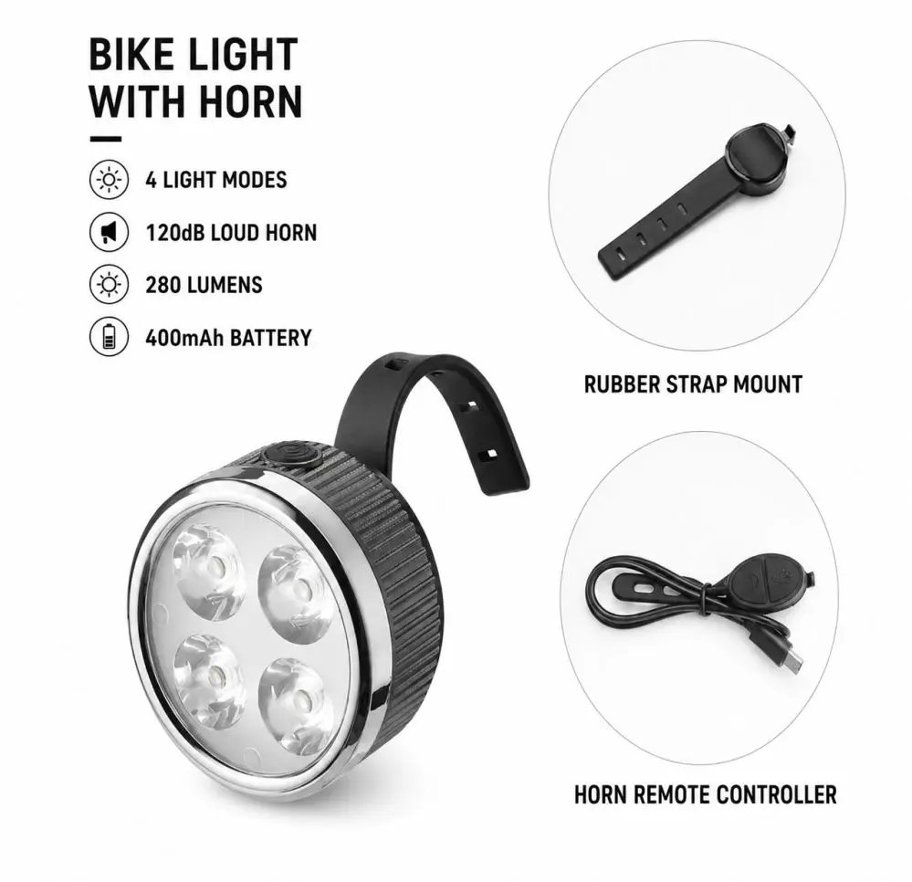 ILike Akcesorium owe Rechargeable Bike Headlight