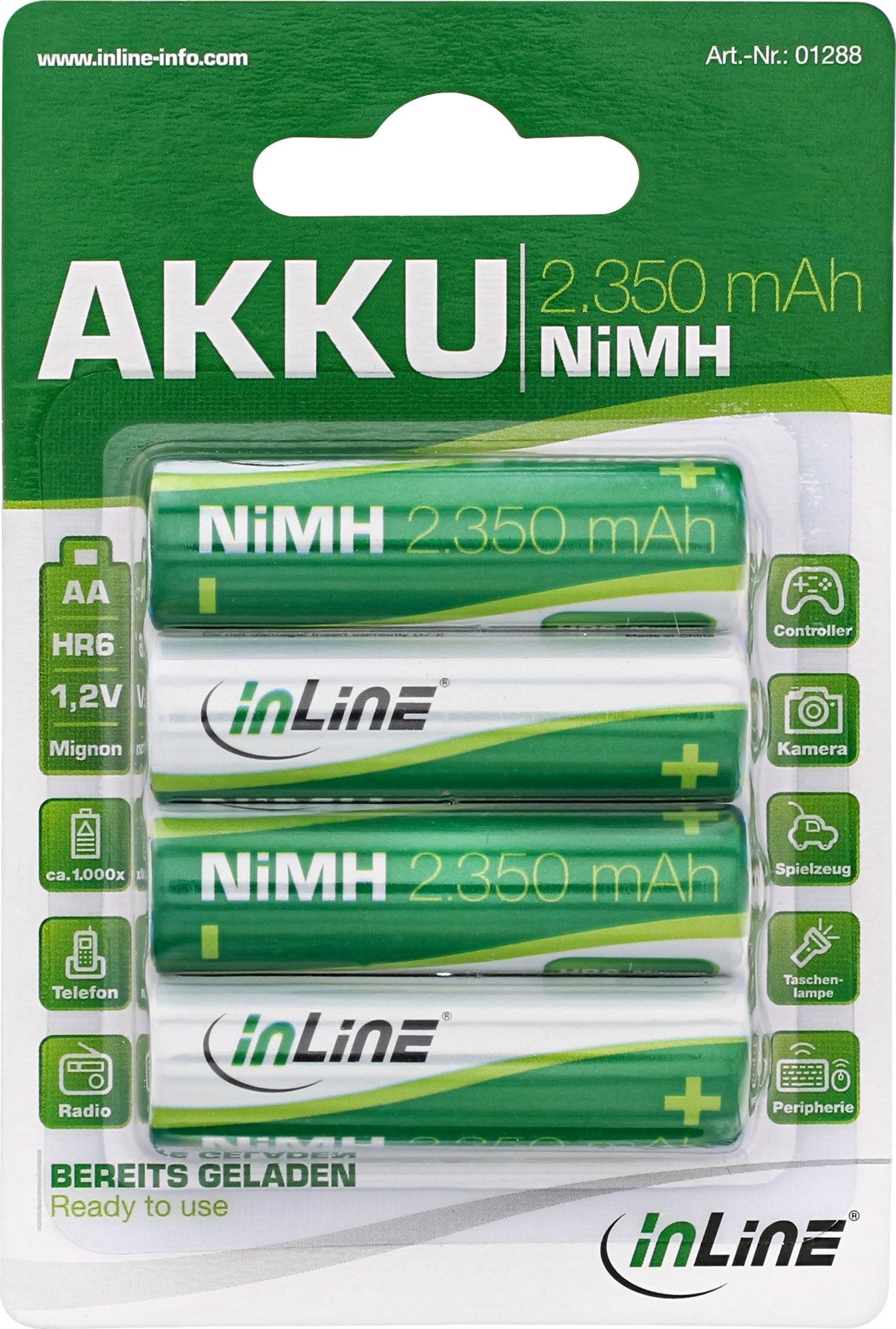 InLine InLine® NiMH rechargeable battery, Mignon