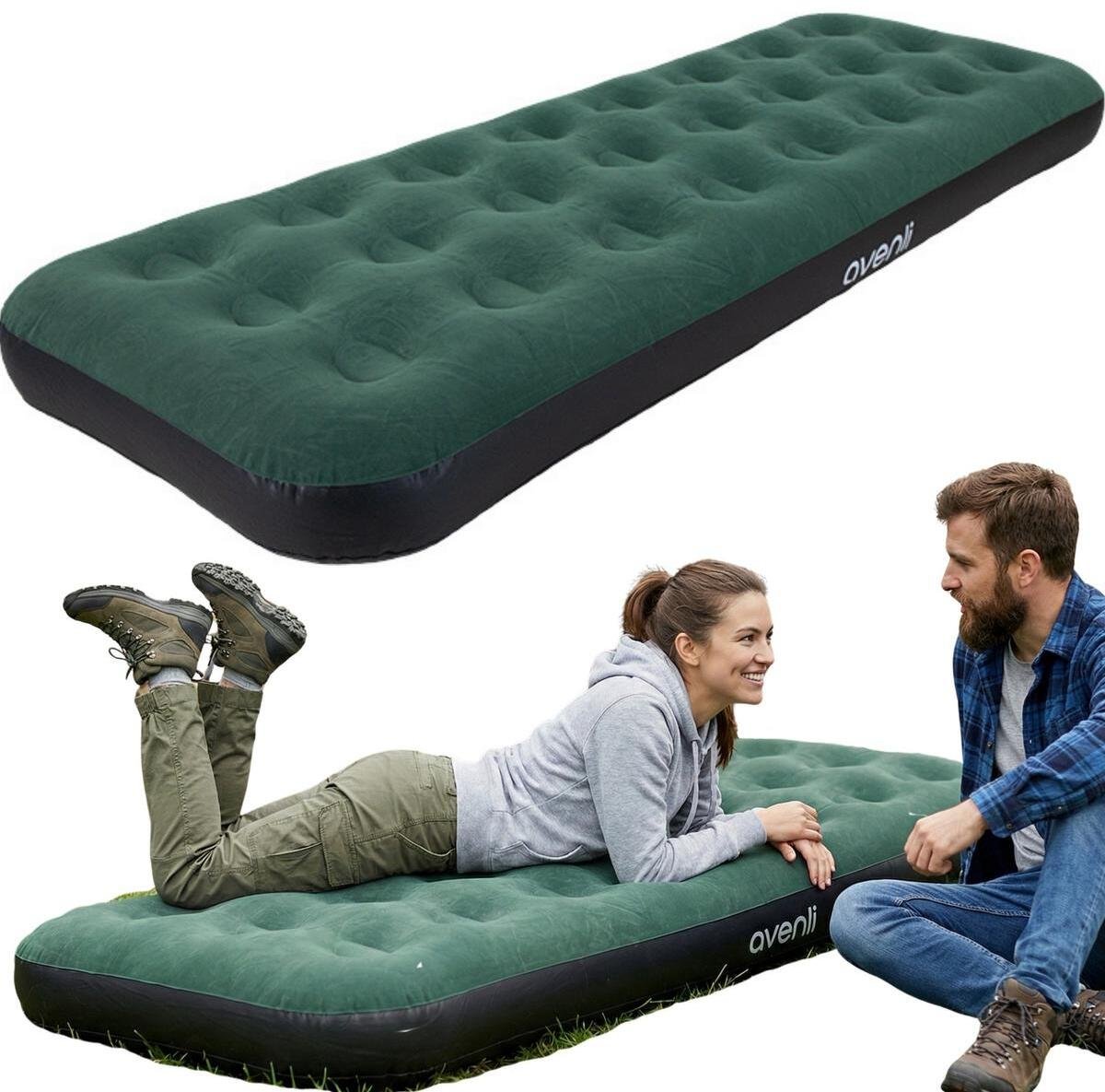 JiLong MATERAC FLOKOWANY 1-OSOBOWY 191x73x22CM 24642