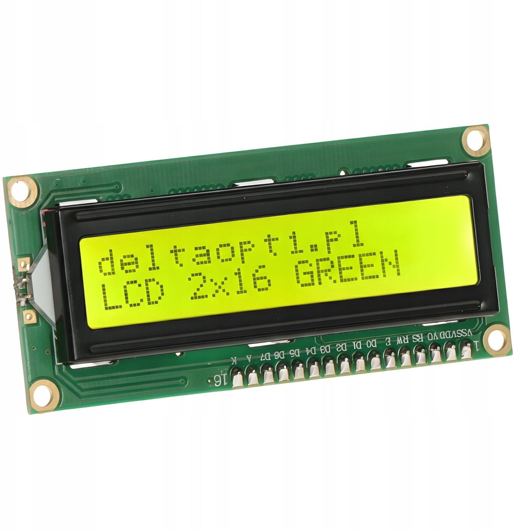 JustPi WYŚWIETLALCD 2X16 ZNAKÓW LCD-AC-1602E-YIY/G-E6 JUSTPI