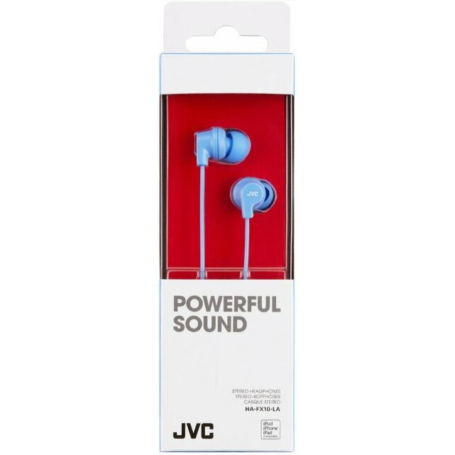 JVC austiņas, zilas HA-FX10-LA-E | HA-FX10-LA-E