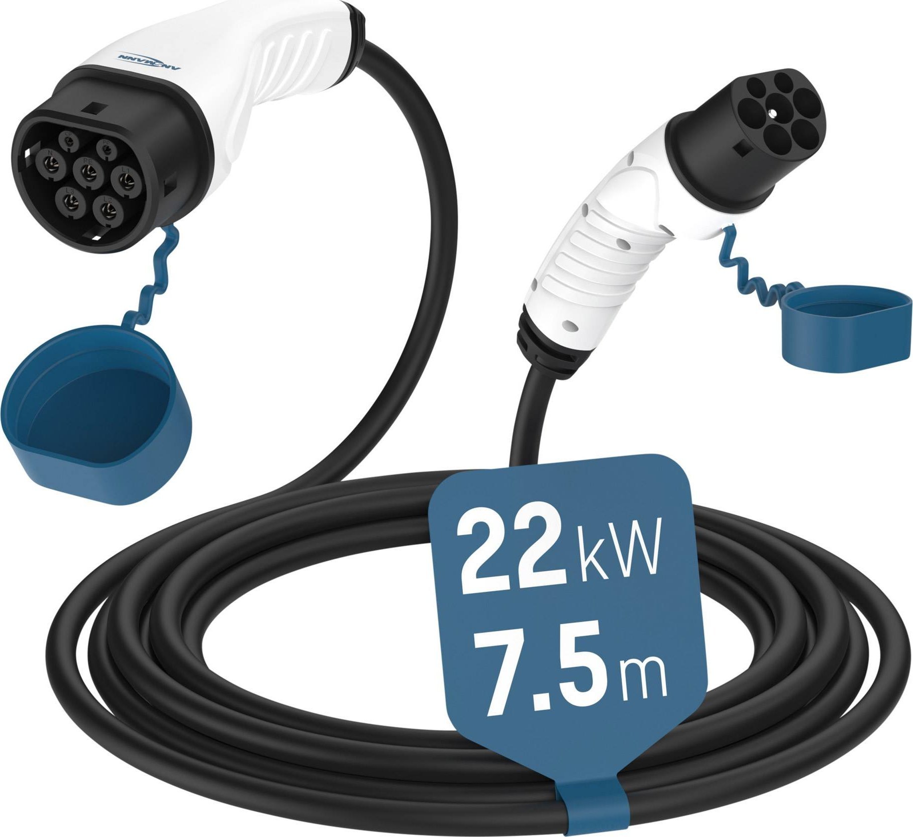 Kabel   Ansmann 1900-0120 Type 2, 2kW