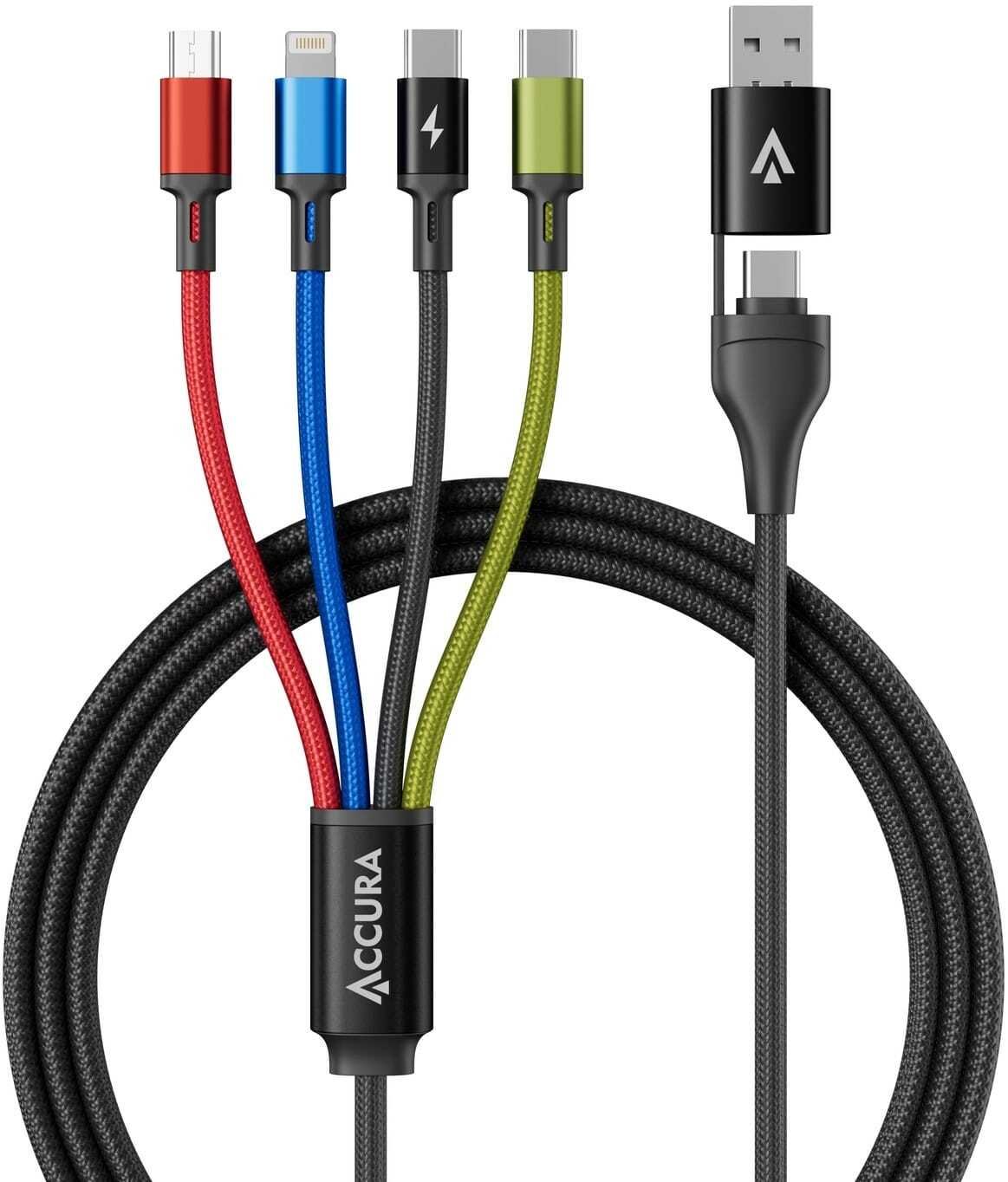 Kabel USB Accura USB-A/USB-C to 2xUSB-C