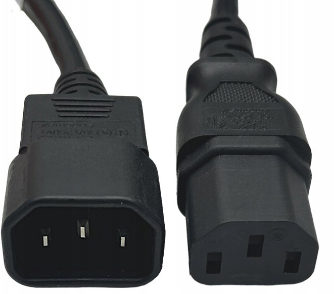 Kabel  przedłużacz 230V C13/C14 C13 ->