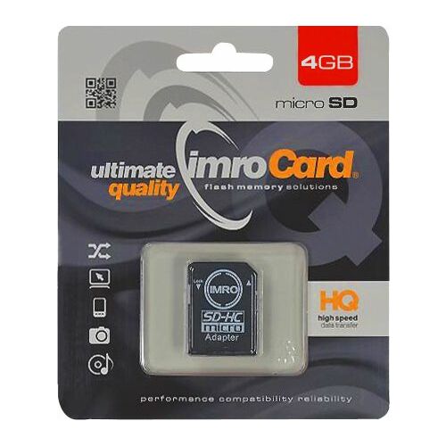Karta Imro MicroSDHC 4 GB Class