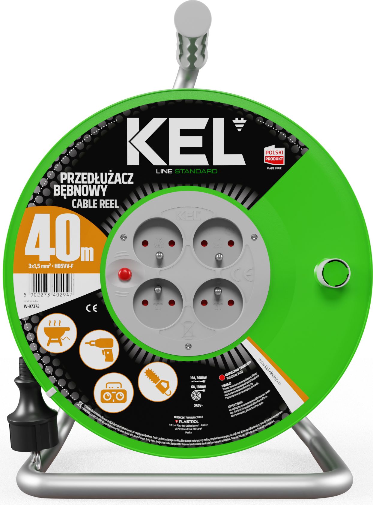 KEL   STANDARD LINE, 4x2p+Z, 16A, 3680W