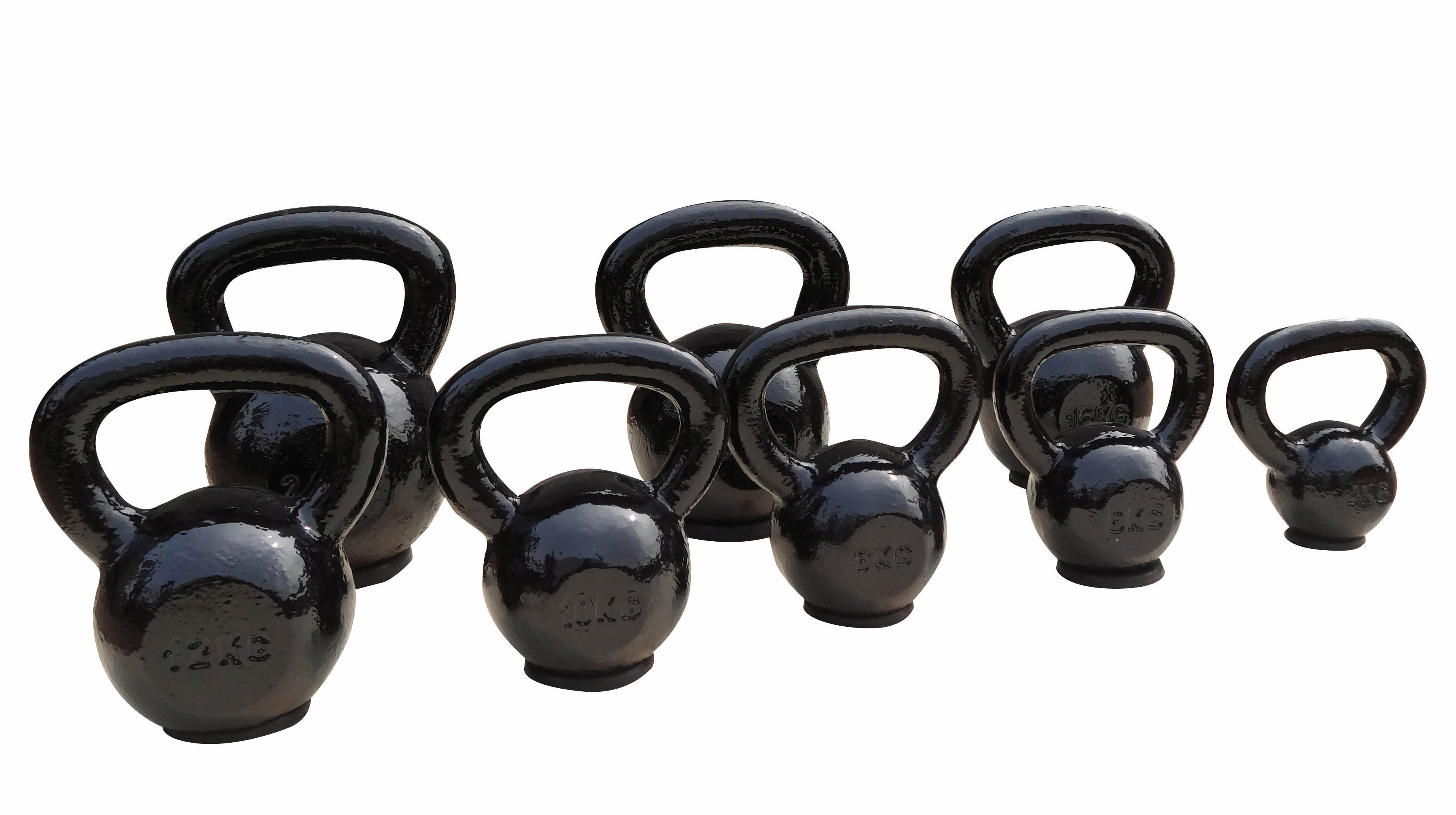 Kettlebell cast iron with rubber base