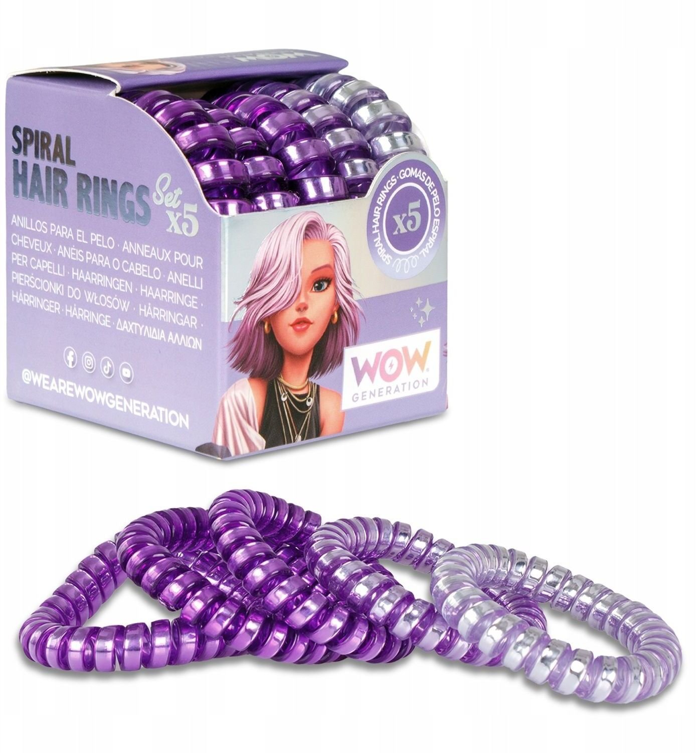 KIDS Gumki 5  Spiralek Gumek Spiralki