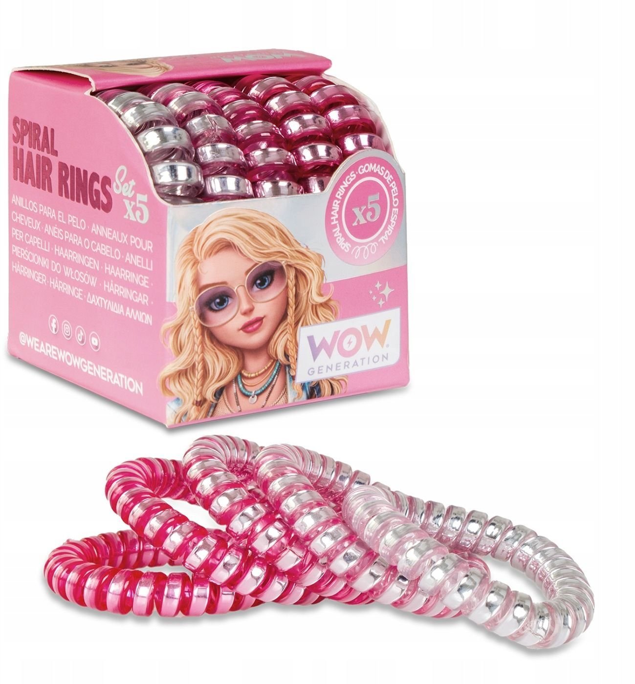 KIDS Gumki 5  Spiralek Gumek Spiralki