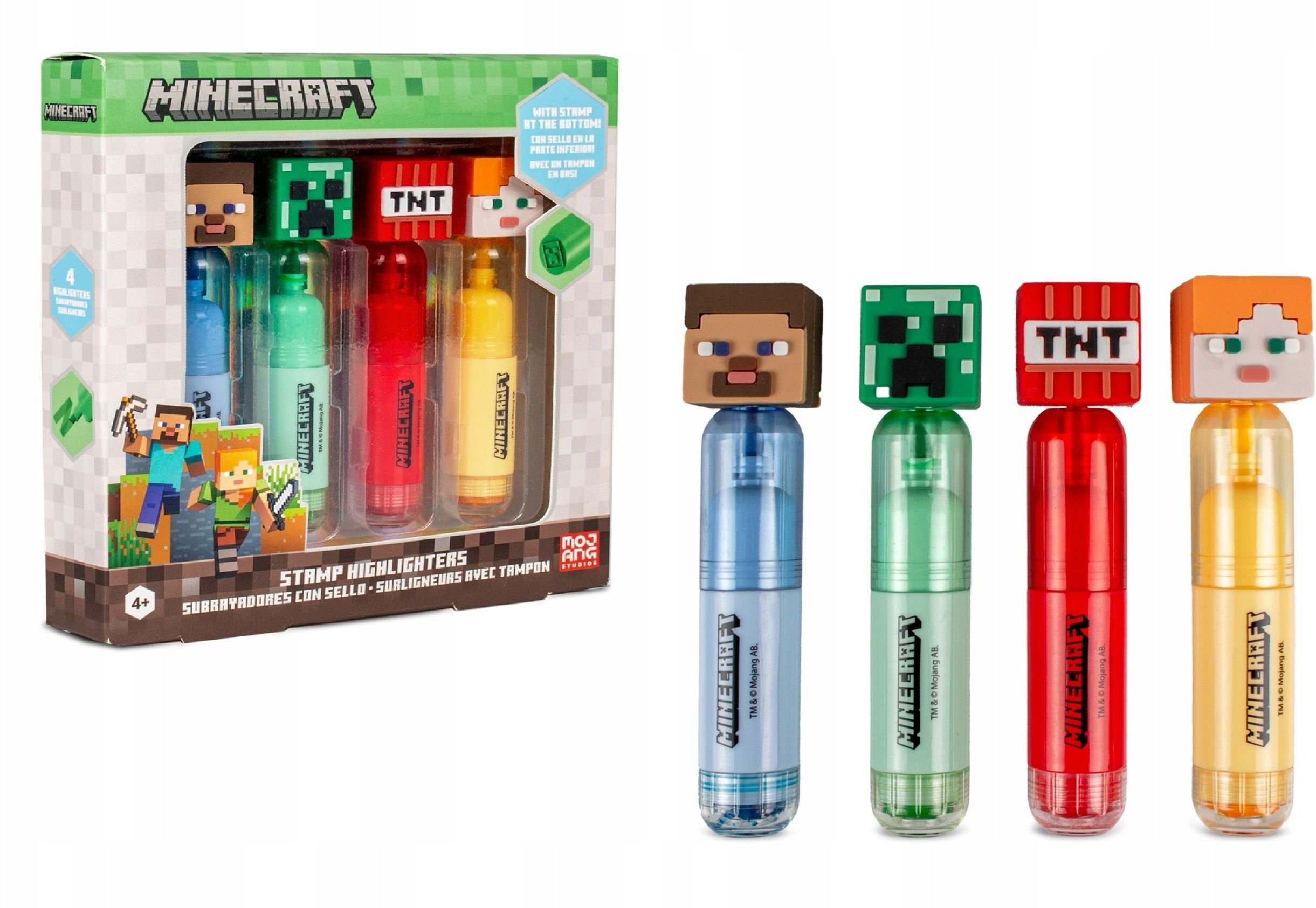 KIDS  Zakreślacze +   4 Creeper Tnt