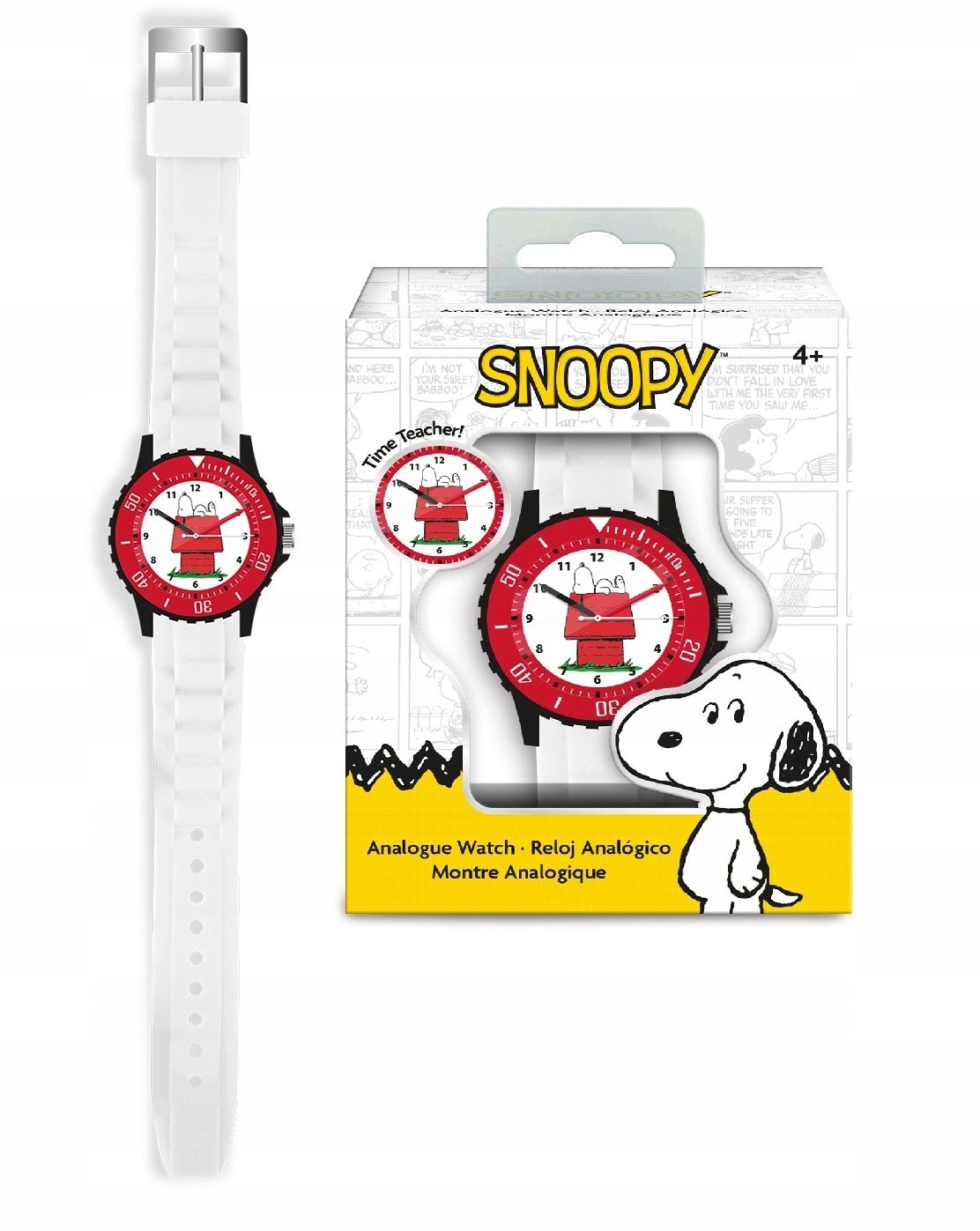 KIDS  Analogowy   Snoopy Silikonowy Pasek  /