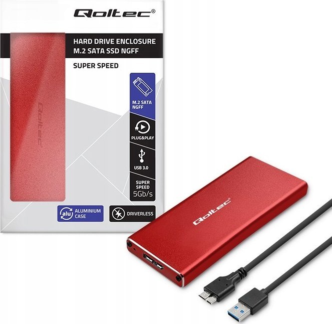 Qoltec O/kieszeńdysk M.2 SSD |