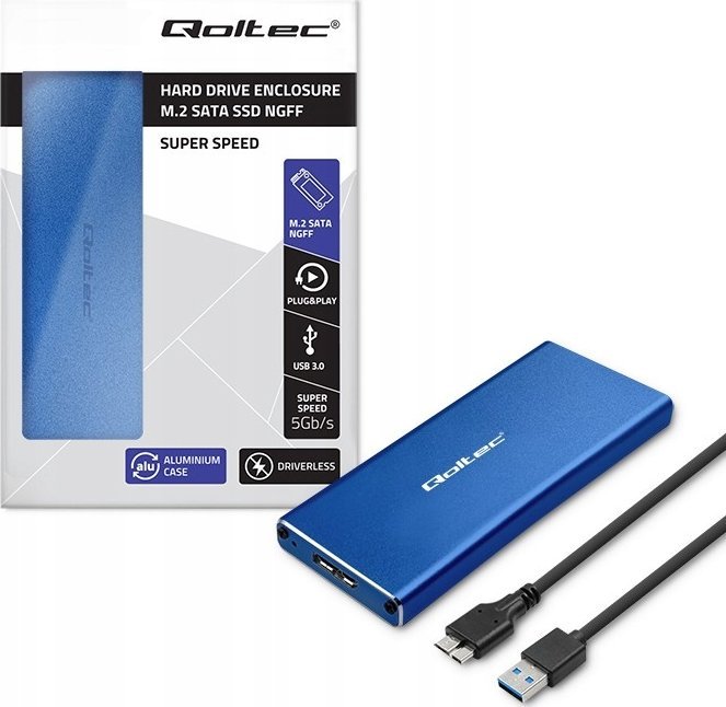 Qoltec O/kieszeńdysk M.2 SSD |