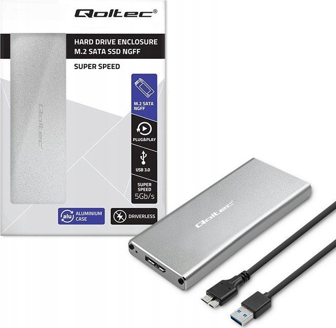 Qoltec O/kieszeńdysk M.2 SSD |