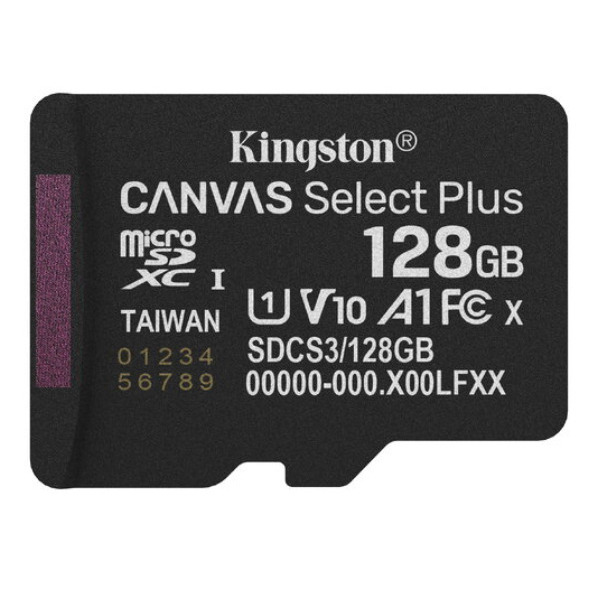 Kingston microSD memory card 128GB Canvas