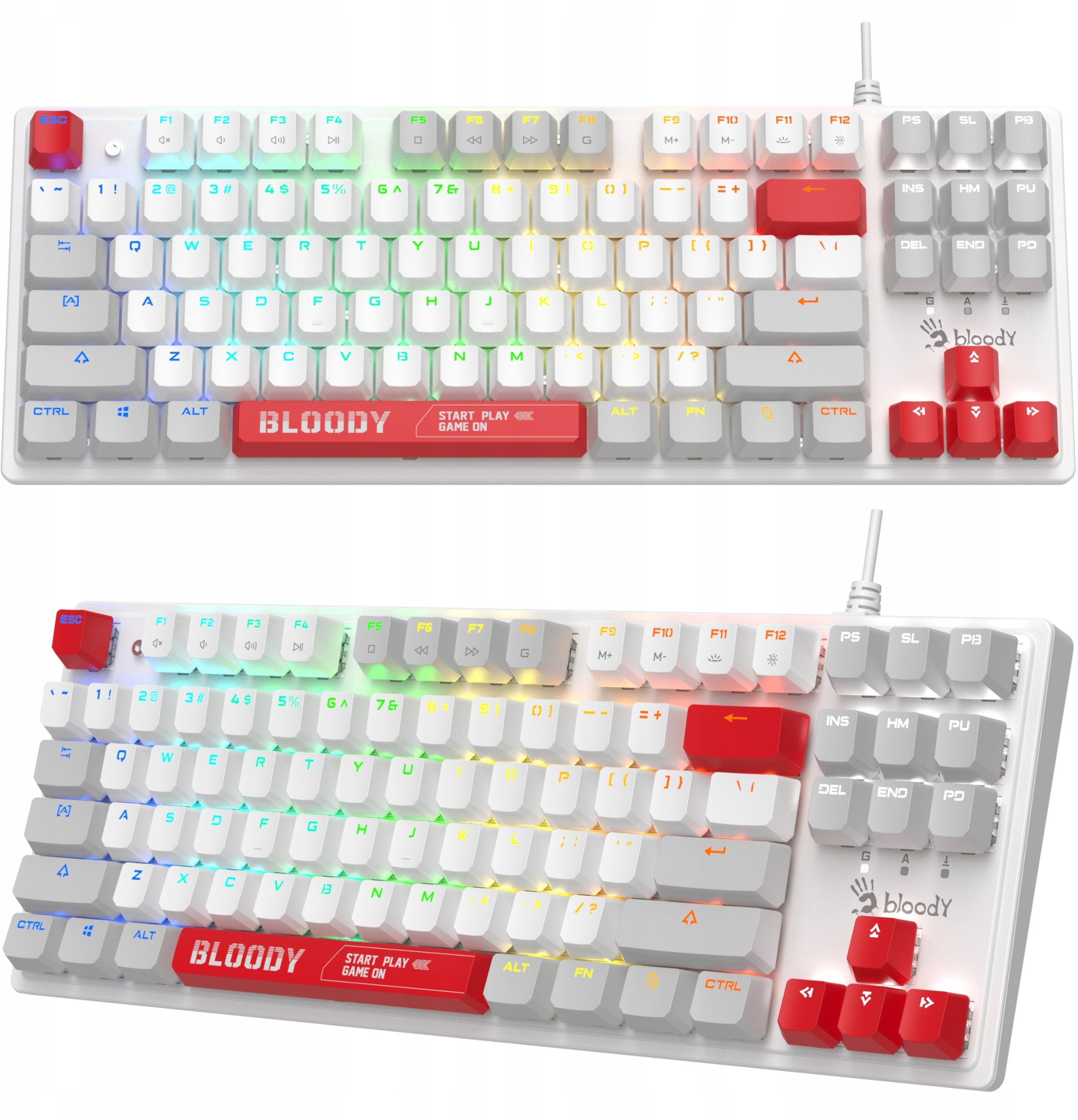 Klawiatura A4Tech Bloody S310N Energy White