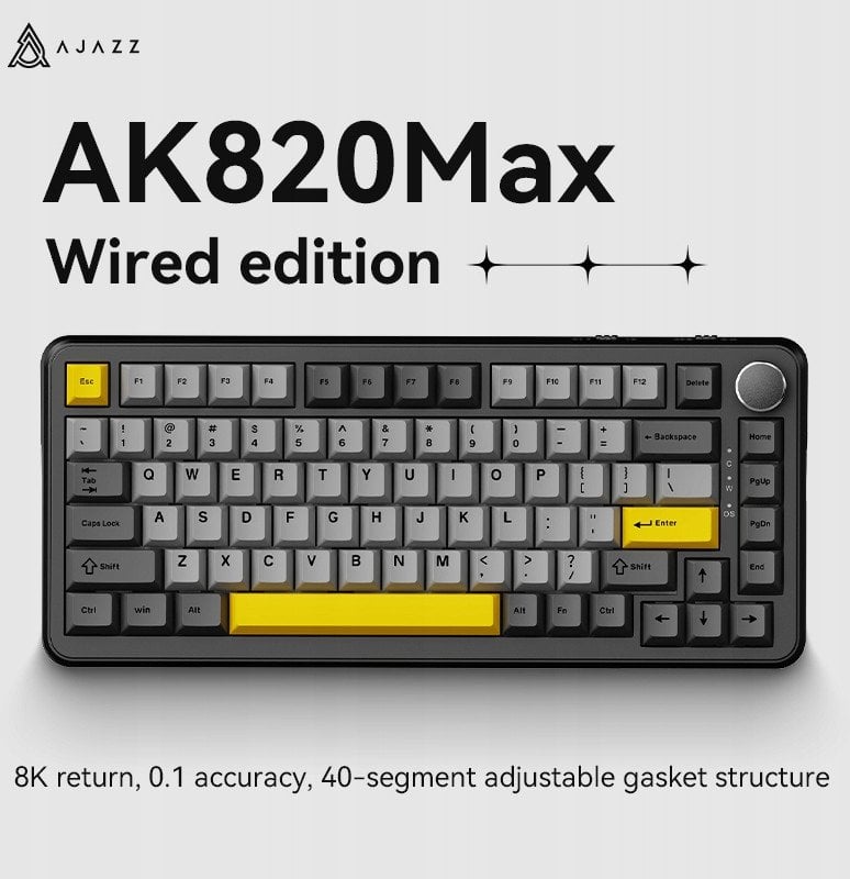 Klawiatura Ajazz AK820 MAX Magnetic Black