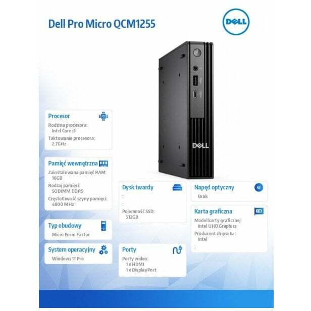 Komputer Dell Dell Pro Micro QCM1250