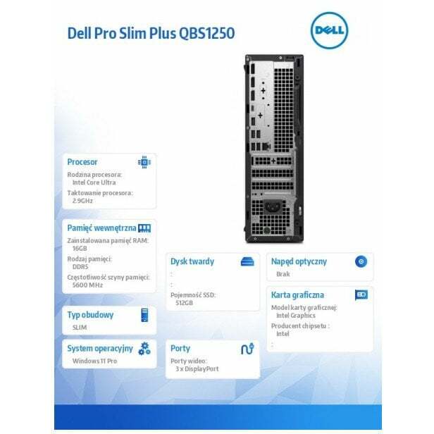 Komputer Dell Slim SLIM PLUS QBS1250