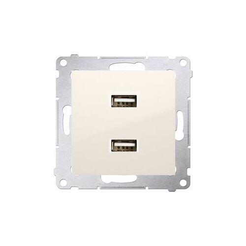 Kontakt-Simon 2xUSB 2.1A 5V/DC krem
