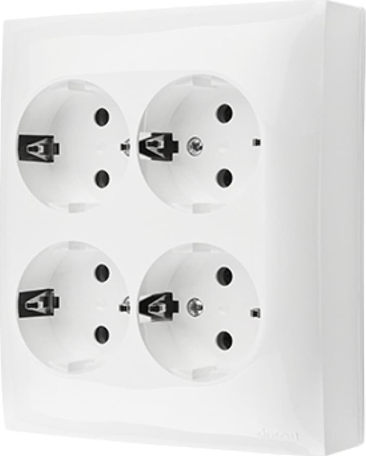Kontakt-Simon Simon Aquaclick IP20, Schuko, 4-krotne