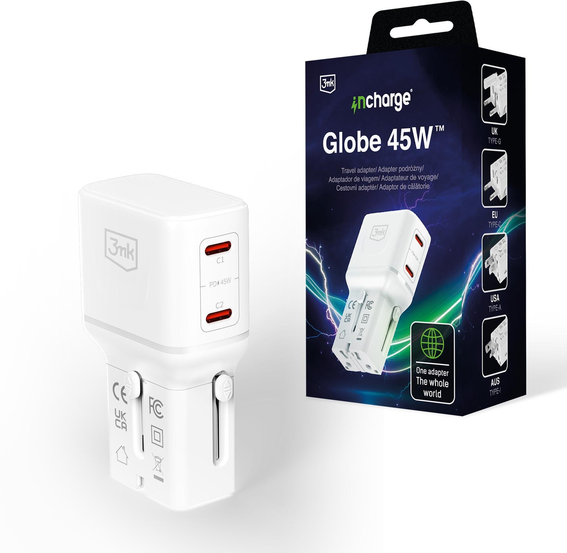 3mk incharge Globe 45W 2x USB-C